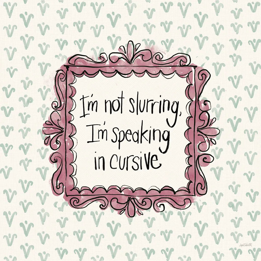 Wine Sentiments III by Anne Tavoletti. SKU 90461a. Archival Giclee Fine art print for wall decor.