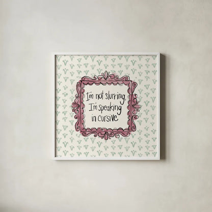 Wine Sentiments III by Anne Tavoletti. Shown in a crisp white glass frame for a clean and minimalist style. Available as an archival giclee rolled canvas, fine art paper, or poster print. SKU 90461a.