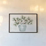 Winter Adornment I by Anne Tavoletti. shown as a paper print in a black flame. Available as a archival giclee rolled canvas, fine art paper, or poster print. SKU 88994i.