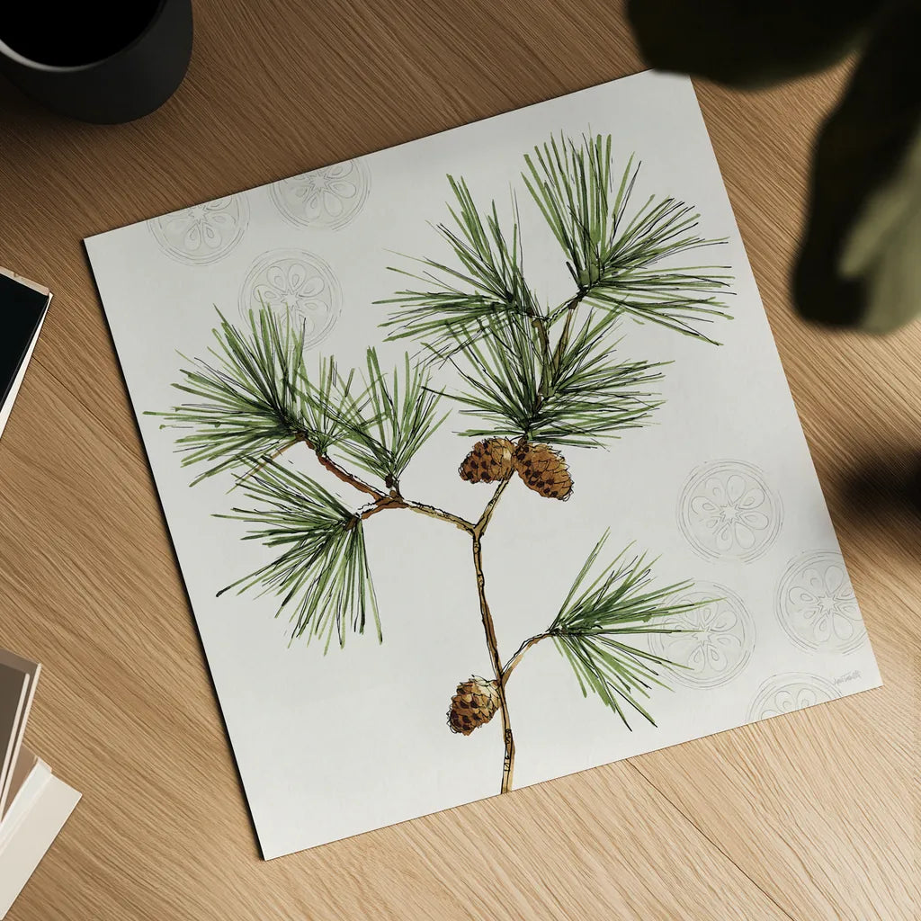 Winter Adornment II by Anne Tavoletti. Shown as a detailed flat fine art print, highlighting archival giclee quality. Available as an archival giclee rolled canvas, fine art paper, or poster print. SKU 88995a.