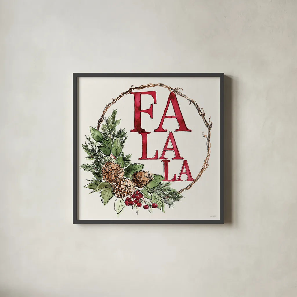 Winter Adornment IV by Anne Tavoletti. Shown in a sleek black glass frame for a contemporary gallery look. Available as an archival giclee rolled canvas, fine art paper, or poster print. SKU 88997a.