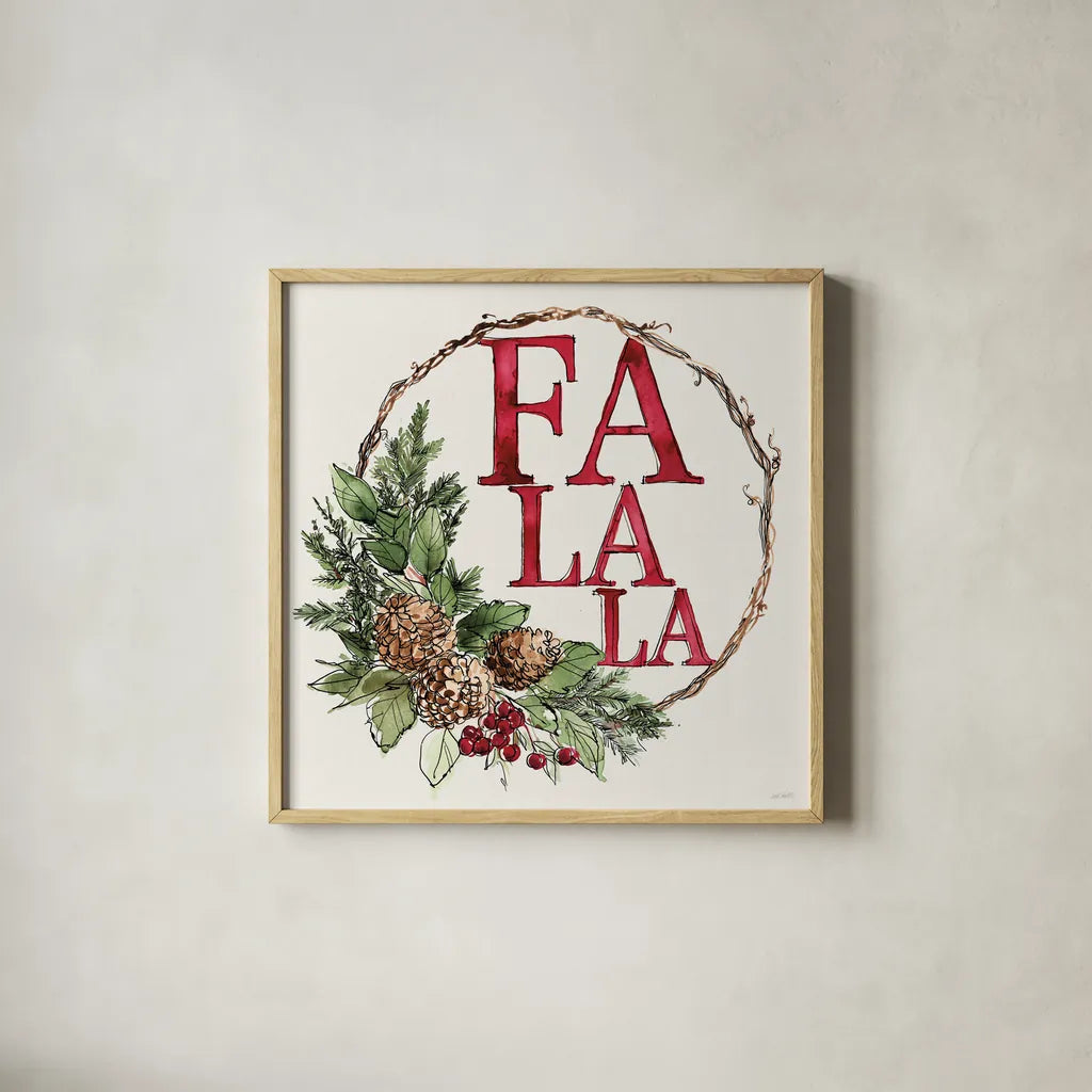 Winter Adornment IV by Anne Tavoletti. Shown in a natural wood glass frame for a timeless modern aesthetic. Available as an archival giclee rolled canvas, fine art paper, or poster print. SKU 88997a.