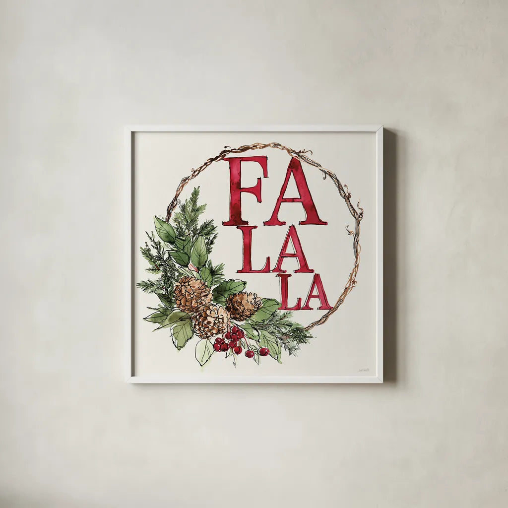 Winter Adornment IV by Anne Tavoletti. Shown in a crisp white glass frame for a clean and minimalist style. Available as an archival giclee rolled canvas, fine art paper, or poster print. SKU 88997a.