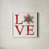 Winter Adornment IX by Anne Tavoletti. Shown in a crisp white glass frame for a clean and minimalist style. Available as an archival giclee rolled canvas, fine art paper, or poster print. SKU 89002a.
