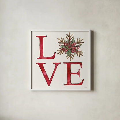 Winter Adornment IX by Anne Tavoletti. Shown in a crisp white glass frame for a clean and minimalist style. Available as an archival giclee rolled canvas, fine art paper, or poster print. SKU 89002a.