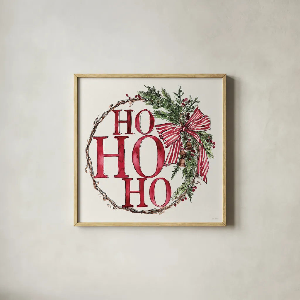 Winter Adornment V by Anne Tavoletti. Shown in a natural wood glass frame for a timeless modern aesthetic. Available as an archival giclee rolled canvas, fine art paper, or poster print. SKU 88998a.