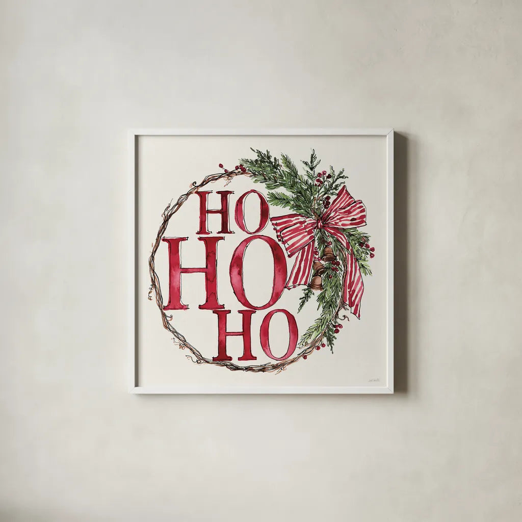 Winter Adornment V by Anne Tavoletti. Shown in a crisp white glass frame for a clean and minimalist style. Available as an archival giclee rolled canvas, fine art paper, or poster print. SKU 88998a.