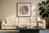 Winter Adornment V by Anne Tavoletti. Displayed in a glass frame with matte in a clean modern living room. Available as an archival giclee rolled canvas, fine art paper, or poster print. SKU 88998a.