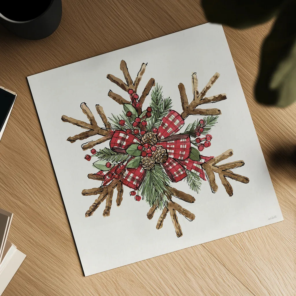 Winter Adornment VI by Anne Tavoletti. Shown as a detailed flat fine art print, highlighting archival giclee quality. Available as an archival giclee rolled canvas, fine art paper, or poster print. SKU 88999a.