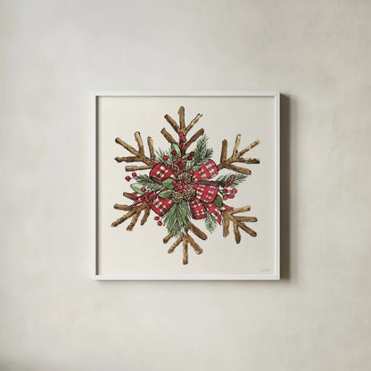 Winter Adornment VI by Anne Tavoletti. Shown in a crisp white glass frame for a clean and minimalist style. Available as an archival giclee rolled canvas, fine art paper, or poster print. SKU 88999a.