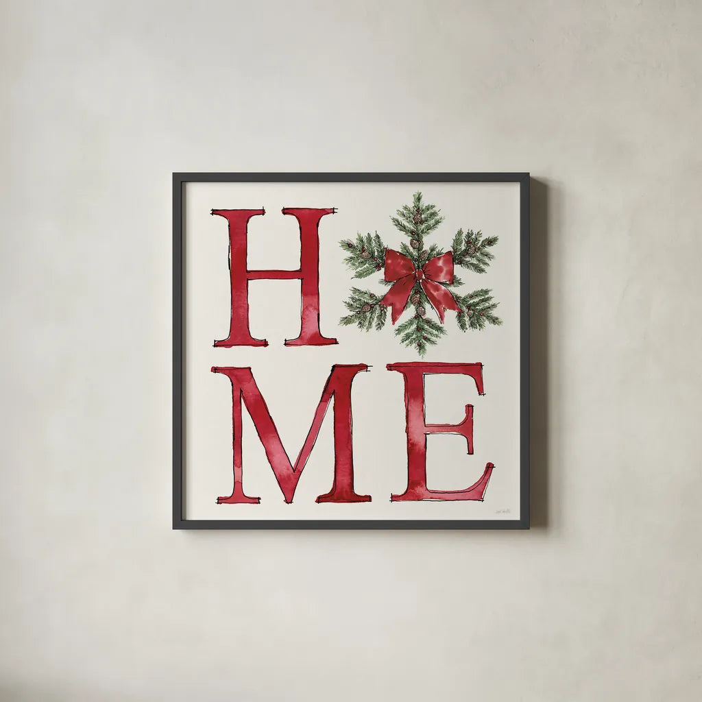 Winter Adornment VIII by Anne Tavoletti. Shown in a sleek black glass frame for a contemporary gallery look. Available as an archival giclee rolled canvas, fine art paper, or poster print. SKU 89001a.