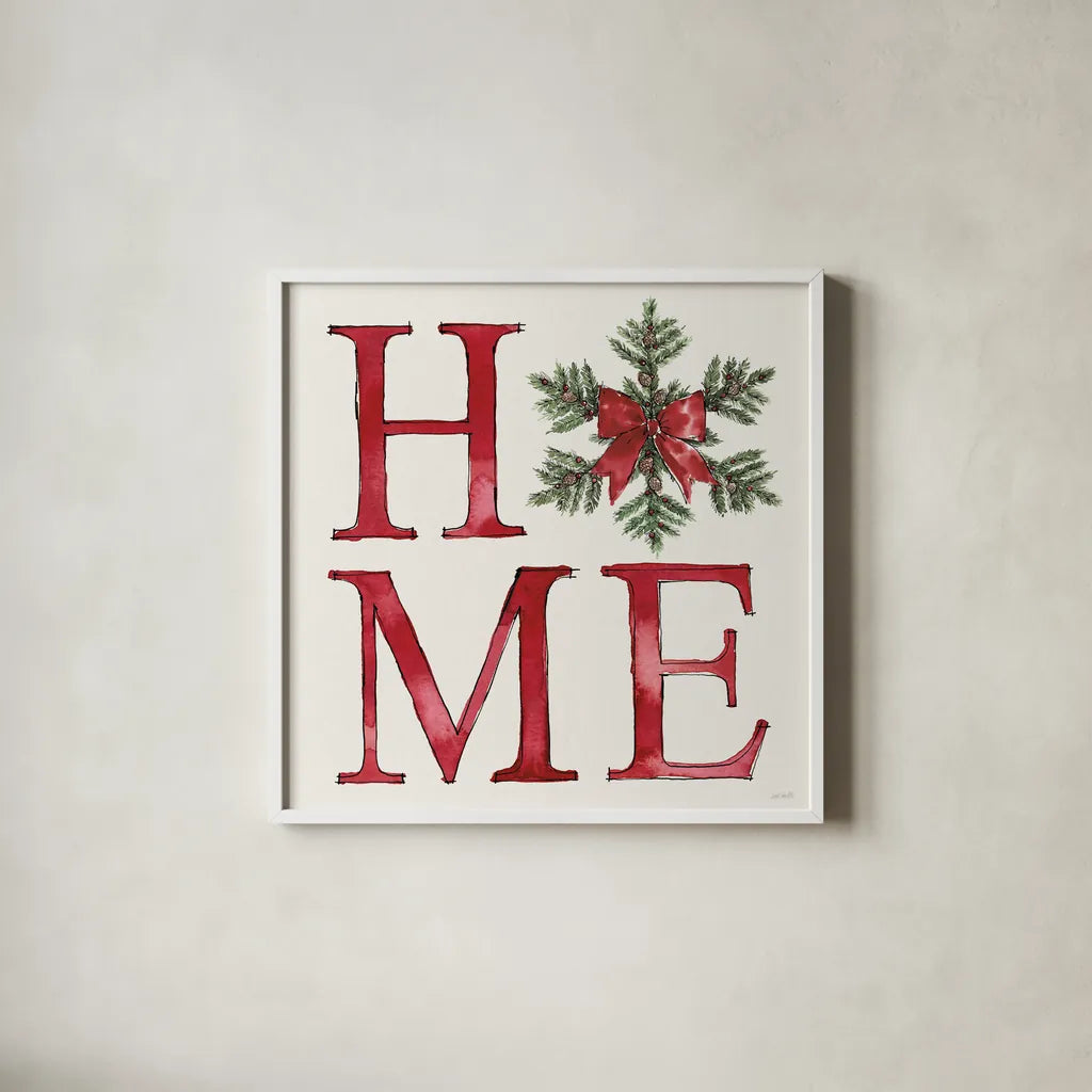 Winter Adornment VIII by Anne Tavoletti. Shown in a crisp white glass frame for a clean and minimalist style. Available as an archival giclee rolled canvas, fine art paper, or poster print. SKU 89001a.