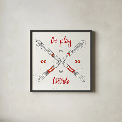 Winter Fashion X by Anne Tavoletti. Shown in a sleek black glass frame for a contemporary gallery look. Available as an archival giclee rolled canvas, fine art paper, or poster print. SKU 42325a.