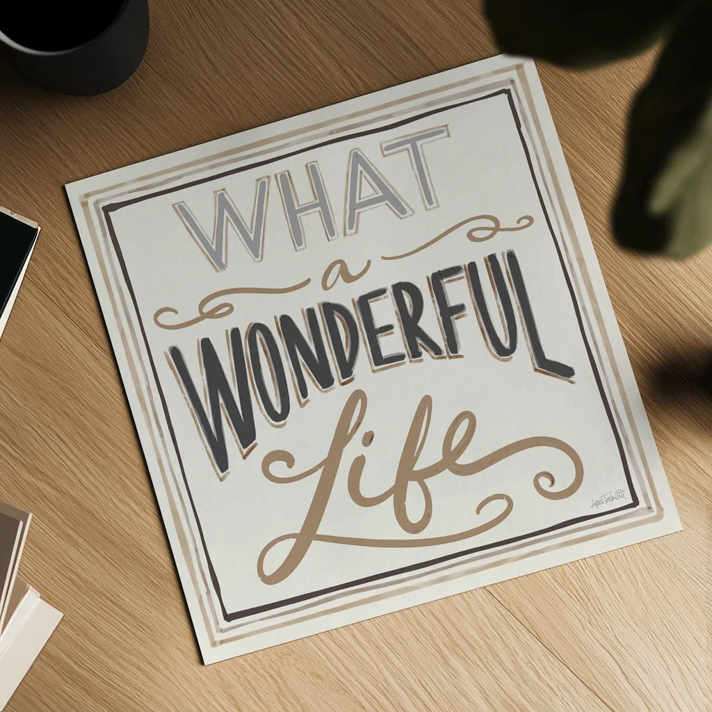 Wonderful Life I Bold by Anne Tavoletti. Shown as a detailed flat fine art print, highlighting archival giclee quality. Available as an archival giclee rolled canvas, fine art paper, or poster print. SKU 75775a.