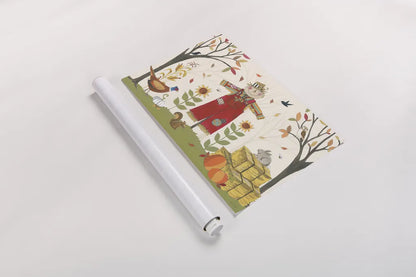 Woodland Harvest I by Anne Tavoletti. shown as a rolled paper print. Available as archival giclee rolled canvas, fine art paper, or poster print. SKU 94544i.