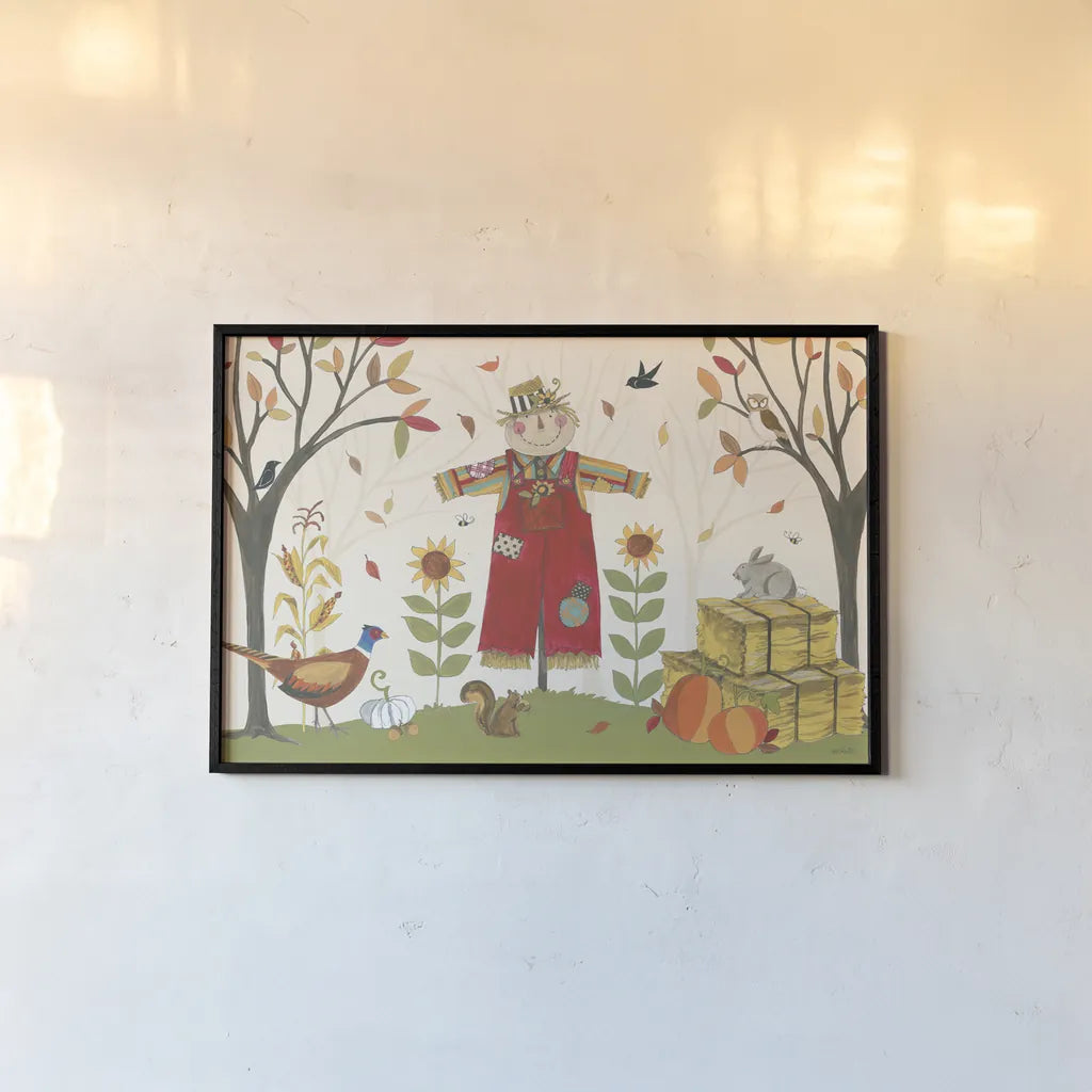 Woodland Harvest I by Anne Tavoletti. shown as a paper print in a black flame. Available as a archival giclee rolled canvas, fine art paper, or poster print. SKU 94544i.