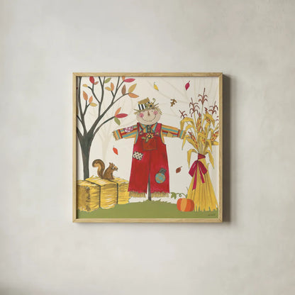 Woodland Harvest II by Anne Tavoletti. Shown in a natural wood glass frame for a timeless modern aesthetic. Available as an archival giclee rolled canvas, fine art paper, or poster print. SKU 94545a.