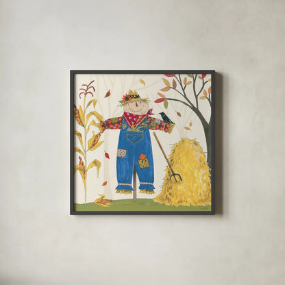 Woodland Harvest III by Anne Tavoletti. Shown in a sleek black glass frame for a contemporary gallery look. Available as an archival giclee rolled canvas, fine art paper, or poster print. SKU 94546a.