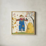 Woodland Harvest III by Anne Tavoletti. Shown in a natural wood glass frame for a timeless modern aesthetic. Available as an archival giclee rolled canvas, fine art paper, or poster print. SKU 94546a.