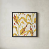 Woodland Harvest VI by Anne Tavoletti. Shown in a sleek black glass frame for a contemporary gallery look. Available as an archival giclee rolled canvas, fine art paper, or poster print. SKU 94549a.