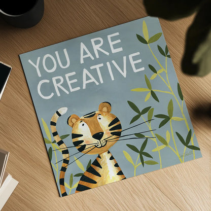 You Are Creative by Anne Tavoletti. Shown as a detailed flat fine art print, highlighting archival giclee quality. Available as an archival giclee rolled canvas, fine art paper, or poster print. SKU 18512a.