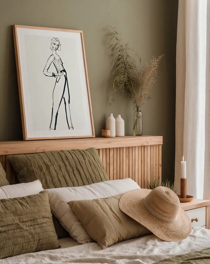 About Town III by Avery Tillmon. shown as a paper print in a natural frame. Available as a archival giclee rolled canvas, fine art paper, or poster print. SKU 53881h.
