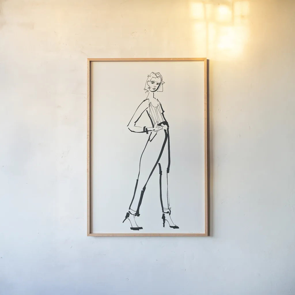 About Town III by Avery Tillmon. shown as a paper print in a natural frame. Available as a archival giclee rolled canvas, fine art paper, or poster print. SKU 53881h.