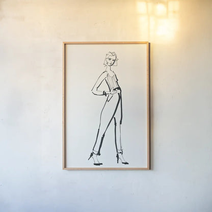About Town III by Avery Tillmon. shown as a paper print in a natural frame. Available as a archival giclee rolled canvas, fine art paper, or poster print. SKU 53881h.