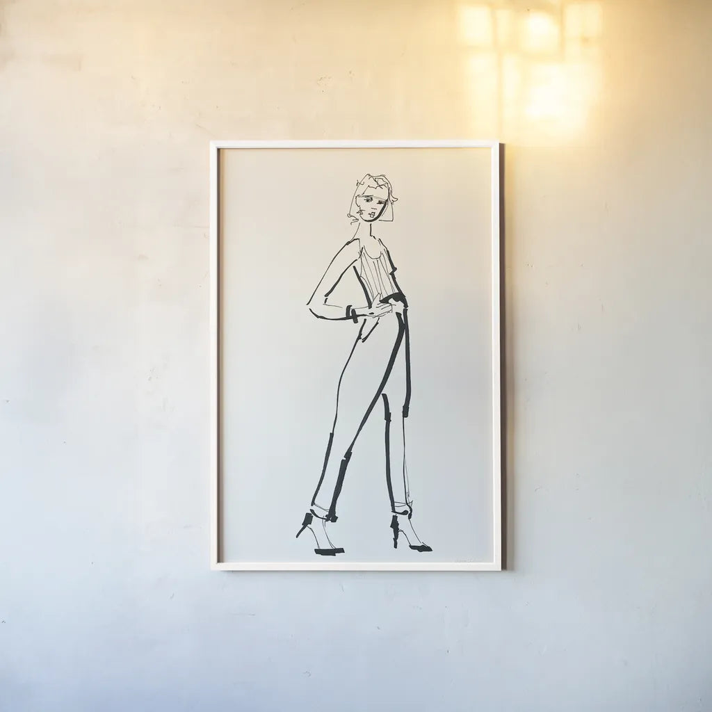 About Town III by Avery Tillmon. shown as a paper print in a white frame. Available as a archival giclee rolled canvas, fine art paper, or poster print. SKU 53881h.