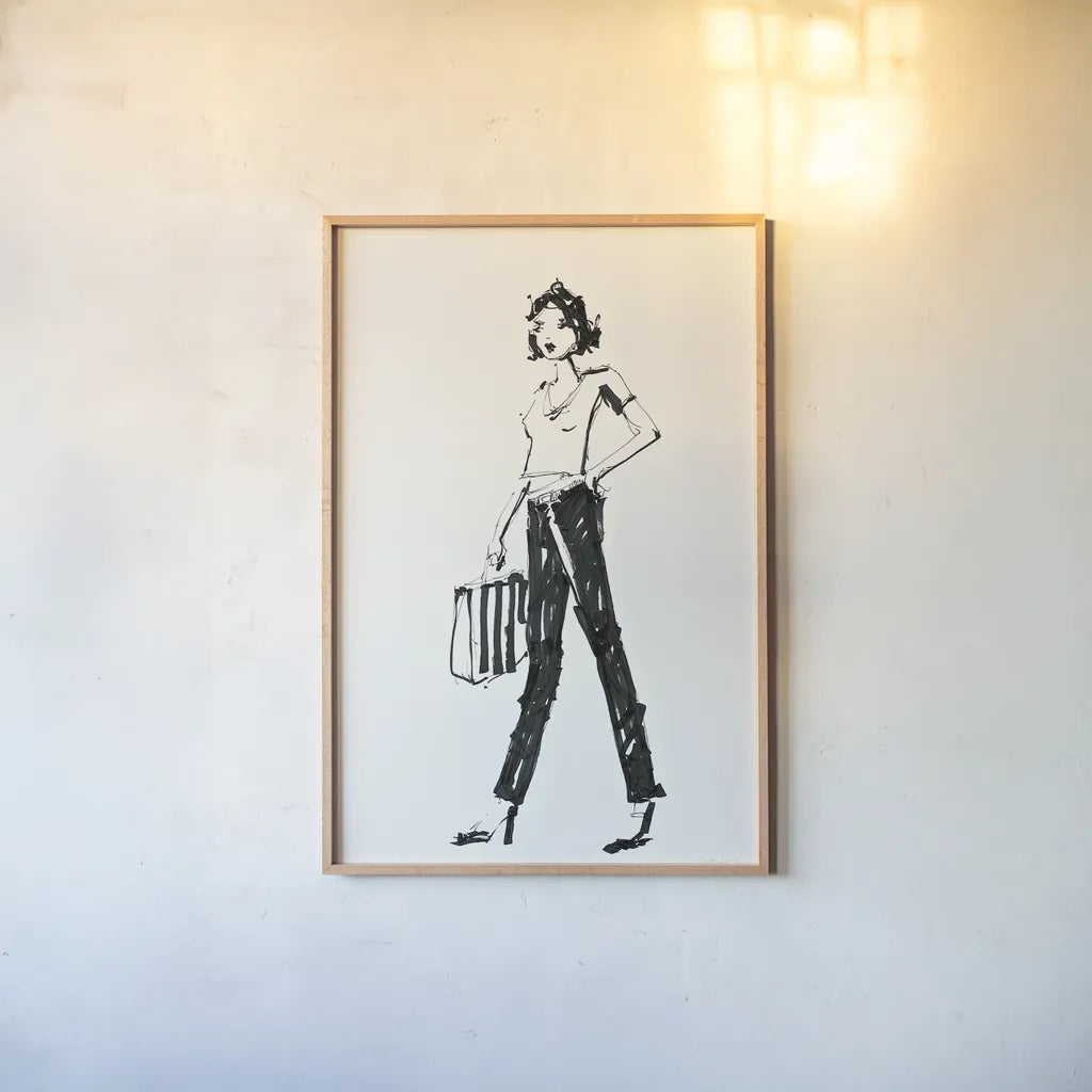 About Town IV by Avery Tillmon. shown as a paper print in a natural frame. Available as a archival giclee rolled canvas, fine art paper, or poster print. SKU 53882h.