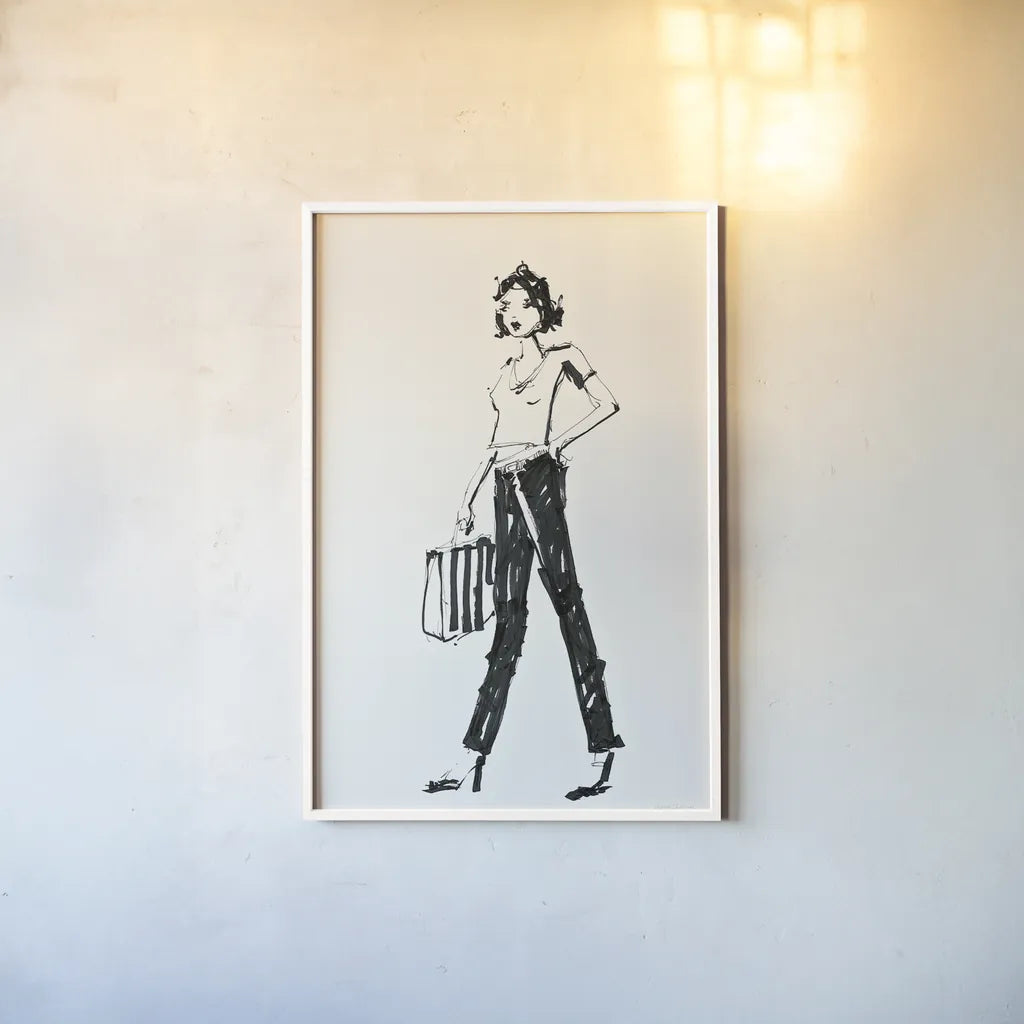 About Town IV by Avery Tillmon. shown as a paper print in a white frame. Available as a archival giclee rolled canvas, fine art paper, or poster print. SKU 53882h.