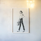 About Town IV by Avery Tillmon. shown as a paper print in a white frame. Available as a archival giclee rolled canvas, fine art paper, or poster print. SKU 53882h.