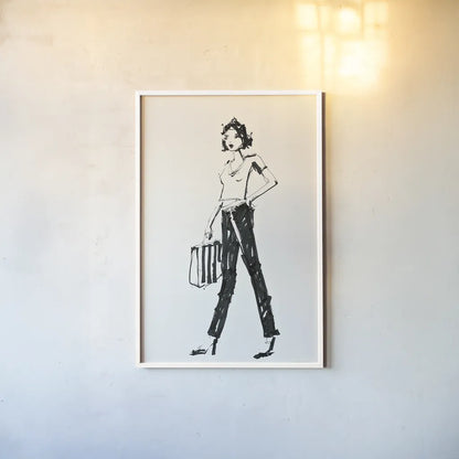 About Town IV by Avery Tillmon. shown as a paper print in a white frame. Available as a archival giclee rolled canvas, fine art paper, or poster print. SKU 53882h.