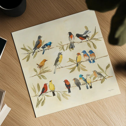 Adoration of the Magpie by Avery Tillmon. Shown as a detailed flat fine art print, highlighting archival giclee quality. Available as an archival giclee rolled canvas, fine art paper, or poster print. SKU 49488a.