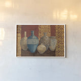 Aegean Vessels Spice V2 by Avery Tillmon. shown as a paper print in a white frame. Available as a archival giclee rolled canvas, fine art paper, or poster print. SKU 19181i.
