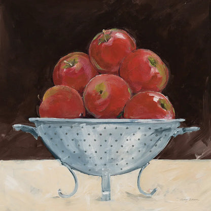 Apples on Brown by Avery Tillmon. SKU 76148a. Archival Giclee Fine art print for wall decor.