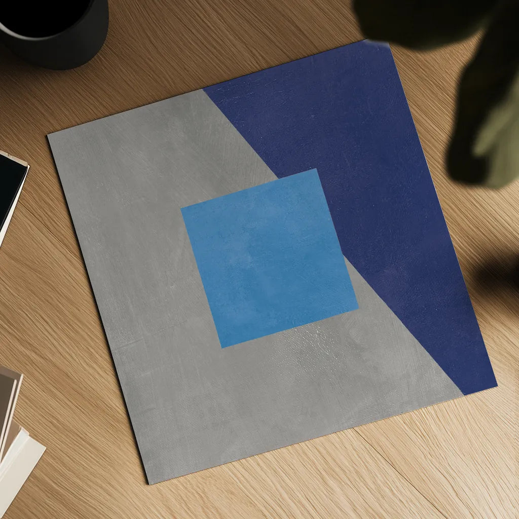 Azure Blue Silk Abstract II by Avery Tillmon. Shown as a detailed flat fine art print, highlighting archival giclee quality. Available as an archival giclee rolled canvas, fine art paper, or poster print. SKU 79768a.