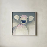 Bella Neutral by Avery Tillmon. Shown in a crisp white glass frame for a clean and minimalist style. Available as an archival giclee rolled canvas, fine art paper, or poster print. SKU 39939a.
