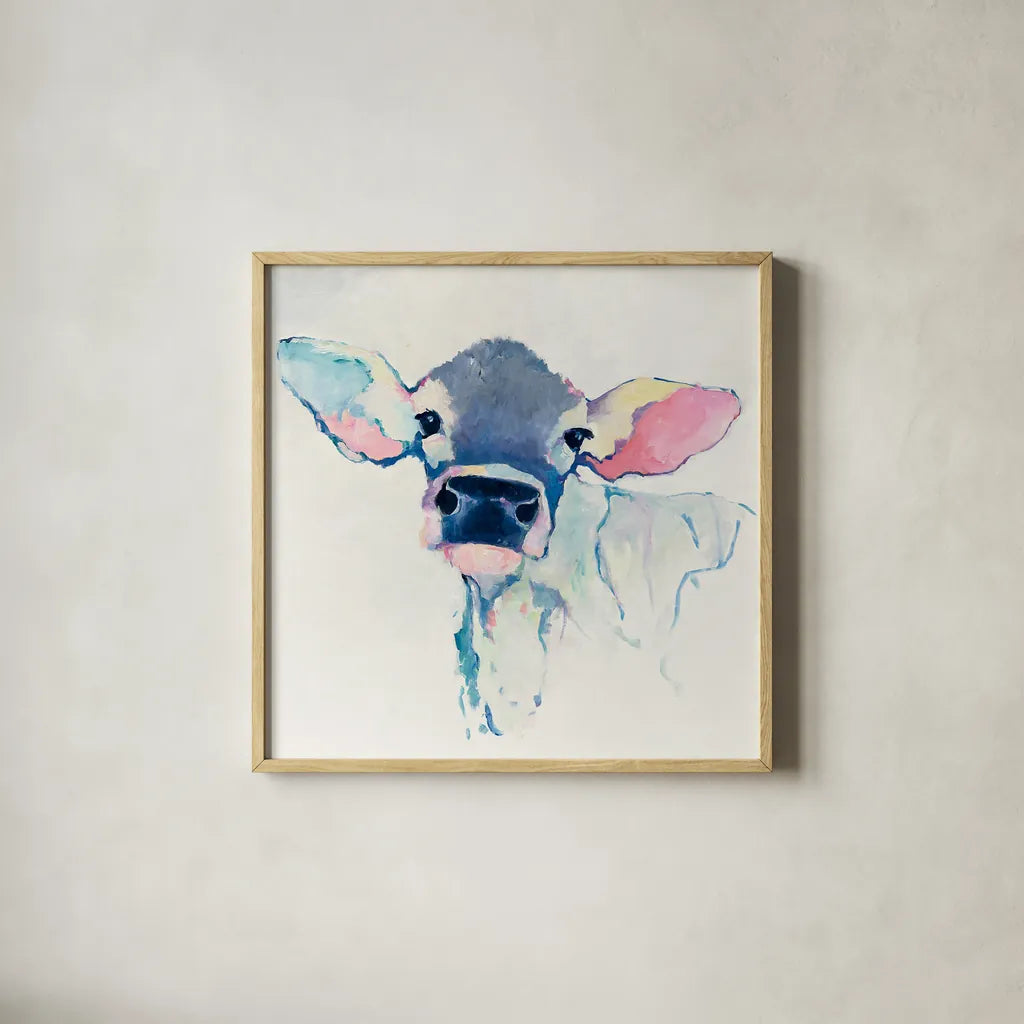 Bessie by Avery Tillmon. Shown in a natural wood glass frame for a timeless modern aesthetic. Available as an archival giclee rolled canvas, fine art paper, or poster print. SKU 22050a.