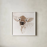 Bessie Brown by Avery Tillmon. Shown in a crisp white glass frame for a clean and minimalist style. Available as an archival giclee rolled canvas, fine art paper, or poster print. SKU 73675a.
