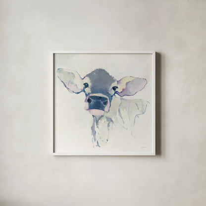 Bessie Neutral by Avery Tillmon. Shown in a crisp white glass frame for a clean and minimalist style. Available as an archival giclee rolled canvas, fine art paper, or poster print. SKU 39938a.