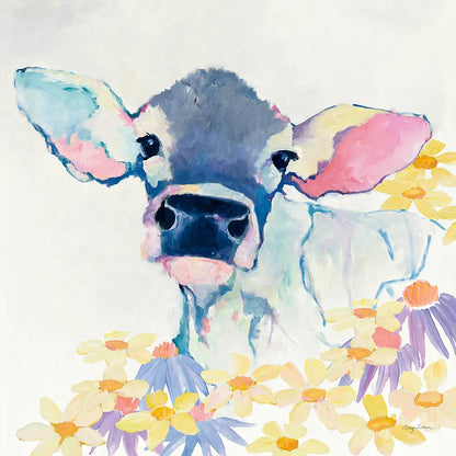 Bessie with Flowers by Avery Tillmon. SKU 23536a. Archival Giclee Fine art print for wall decor.