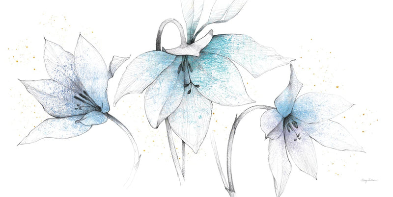 Blue Graphite Floral Trio by Avery Tillmon