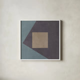 Blue Silk Abstract I by Avery Tillmon. Shown in a crisp white glass frame for a clean and minimalist style. Available as an archival giclee rolled canvas, fine art paper, or poster print. SKU 68410a.