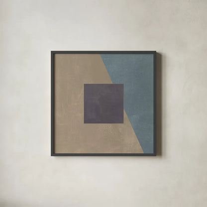 Blue Silk Abstract II by Avery Tillmon. Shown in a sleek black glass frame for a contemporary gallery look. Available as an archival giclee rolled canvas, fine art paper, or poster print. SKU 68411a.