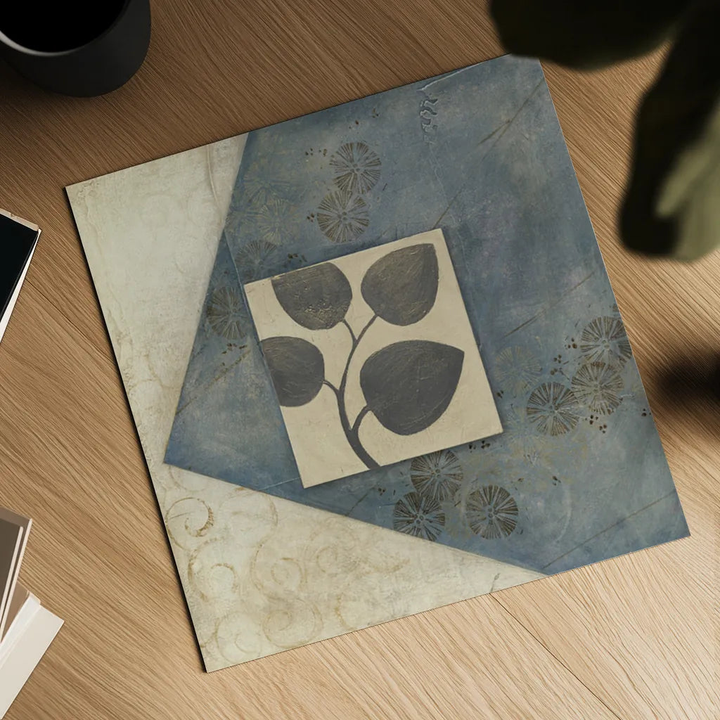 Blue Silk I by Avery Tillmon. Shown as a detailed flat fine art print, highlighting archival giclee quality. Available as an archival giclee rolled canvas, fine art paper, or poster print. SKU 49696a.