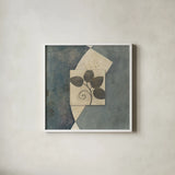 Blue Silk II by Avery Tillmon. Shown in a crisp white glass frame for a clean and minimalist style. Available as an archival giclee rolled canvas, fine art paper, or poster print. SKU 49697a.