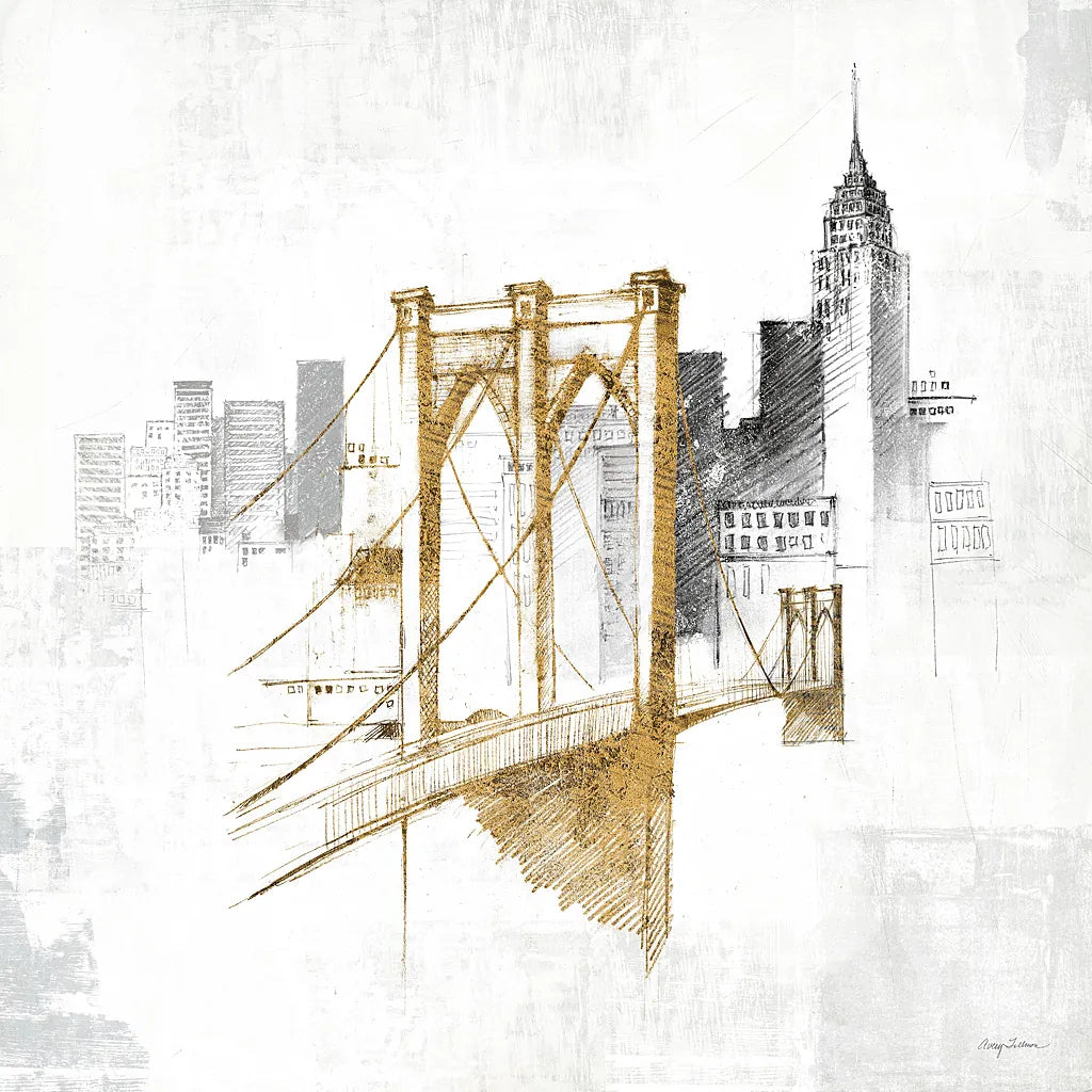 Brooklyn Bridge No Words by Avery Tillmon. SKU 49632a. Archival Giclee Fine art print for wall decor.