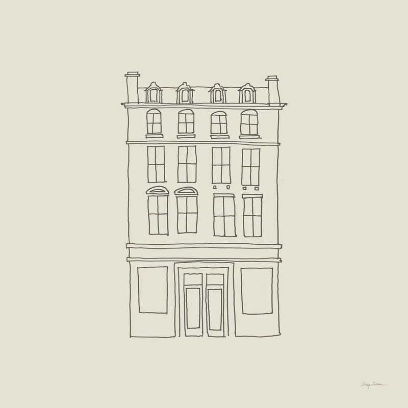 Buildings of London II Sq by Avery Tillmon. SKU 80663a. Archival Giclee Fine art print for wall decor.