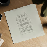 Buildings of London IV Sq by Avery Tillmon. Shown as a detailed flat fine art print, highlighting archival giclee quality. Available as an archival giclee rolled canvas, fine art paper, or poster print. SKU 80665a.